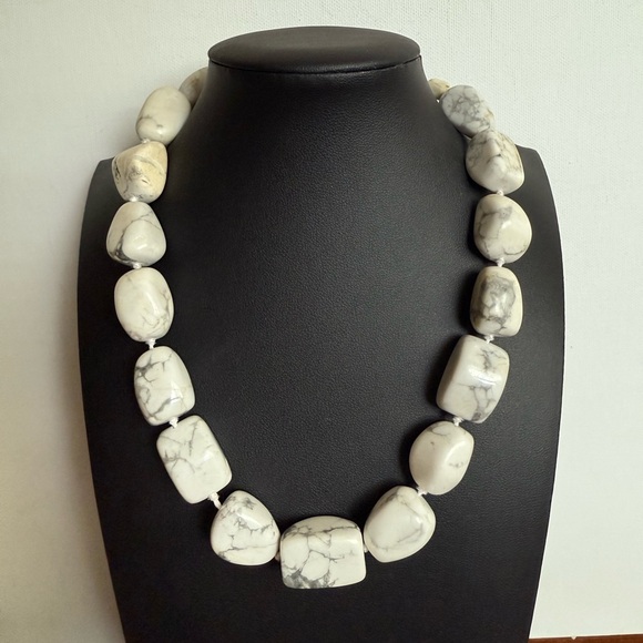 Large Howlite Faceted Tumbled  Beads Known with Tranquility, Patience & Calm - Picture 2 of 9